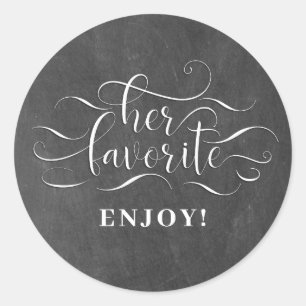 Sticker Rond Sa Faveur De Mariage Favorite