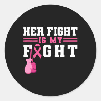 Sticker Rond Sa Lutte Est Mes Gants De Boxe De Combat
