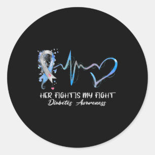 Sticker Rond Sa Lutte Est Mon Type De Combat 1 Sensibilisation 