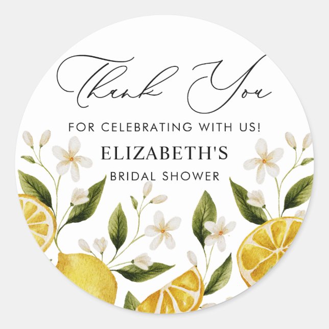 Sticker Rond Sa Squeeze Principale Réception de Mariage Jaune C (Devant)