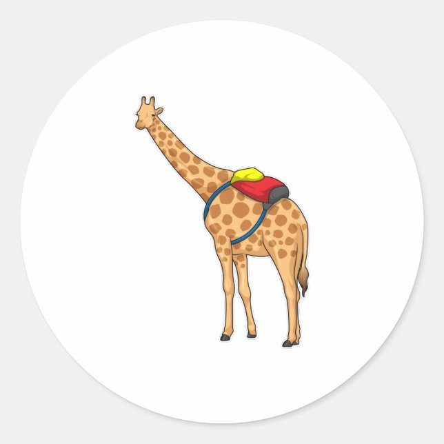 Sticker Rond Sac à dos Giraffe (Devant)
