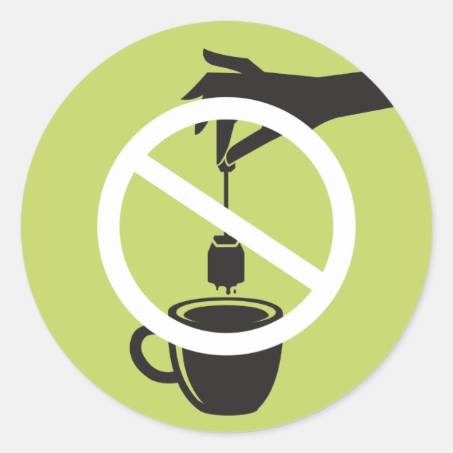 Sticker Rond Sac à thé (Devant)