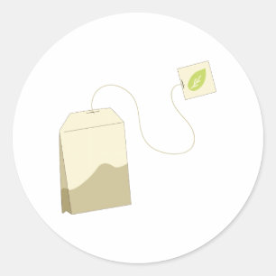 Sticker Rond Sac à thé