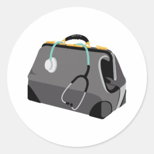Sticker Rond Sac aux médecins