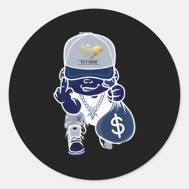 Sticker Rond Sac D'Argent (Devant)