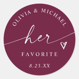 Sticker Rond Sac de traitement de mariage de vin de baie son pr
