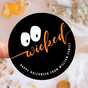 Sticker Rond Sac de traitement préféré Halloween