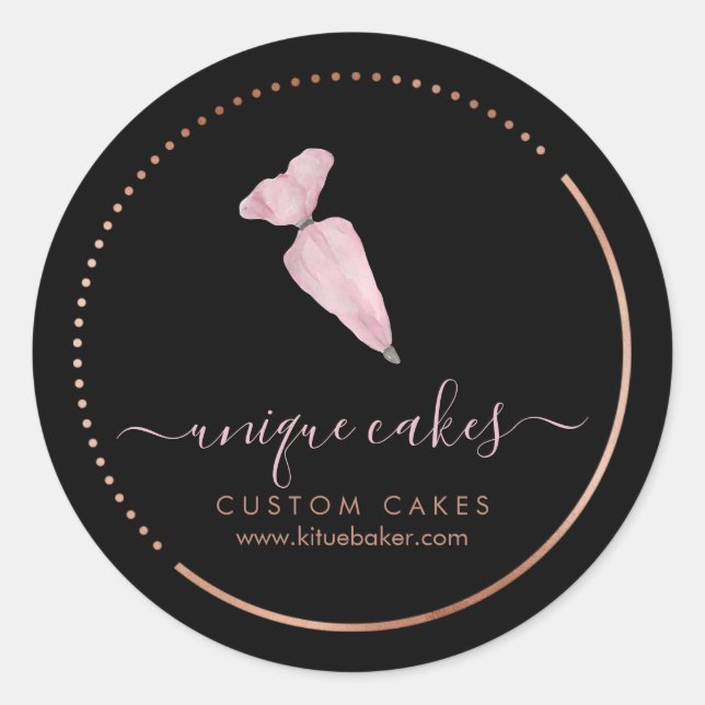 Sticker Rond Sac de tuyauterie à étrier crème (Devant)