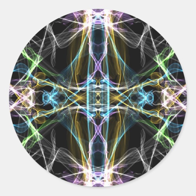 Sticker Rond Sacred_Geo_Fractal_2 (Devant)