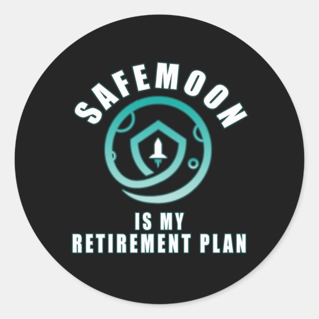 Sticker Rond Safemoon est mon plan de retraite (Devant)