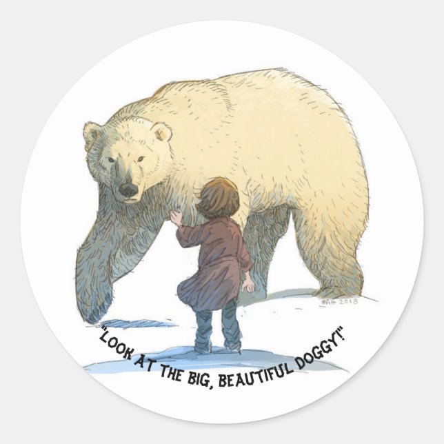 Sticker Rond Saga Floamanna - Thorfinn et l'ours (Devant)