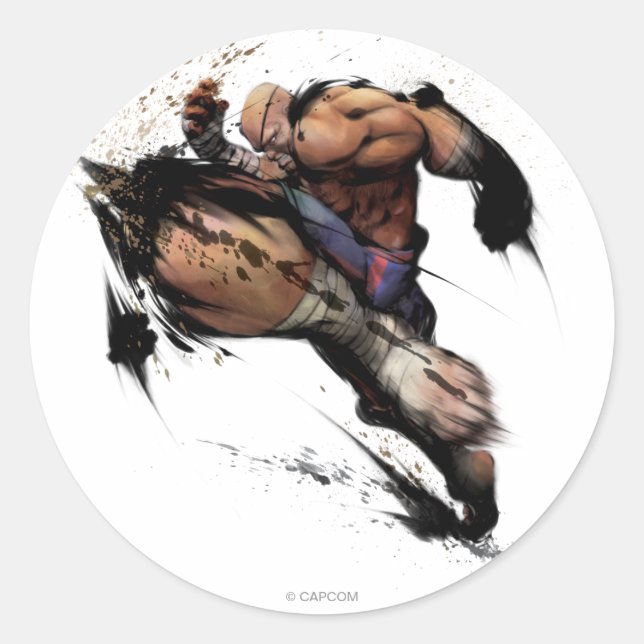 Sticker Rond Sagat Knee (Devant)