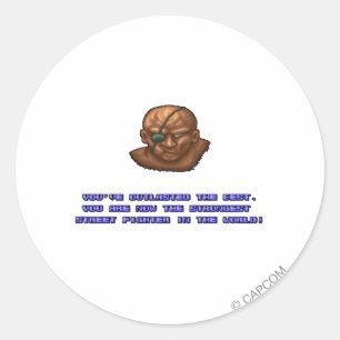 Sticker Rond Sagat KO'ed