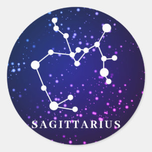 Sticker Rond Sagittaire Constellation Zodiaque