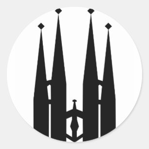 Sticker Rond Sagrada Familia