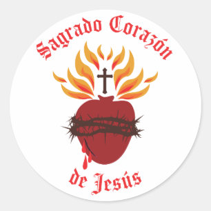 Sticker Rond Sagrado Corazón de Jesús/Sacré Coeur de Jésus