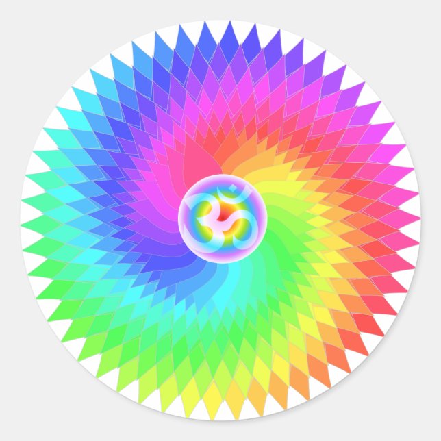 Sticker Rond Sahasrara La Couronne Chakra (Devant)