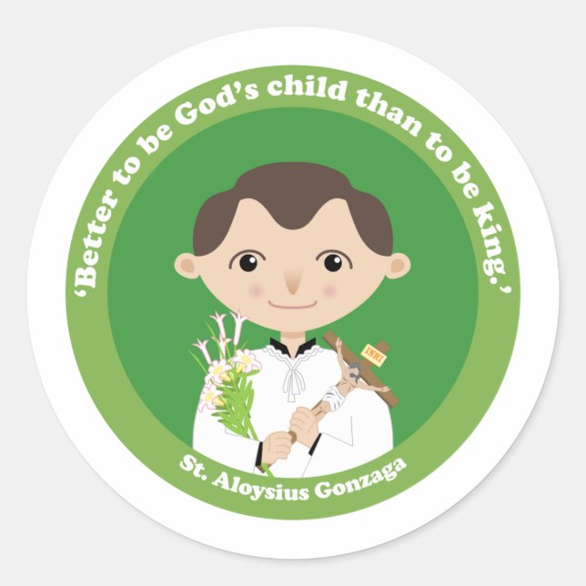 Sticker Rond Saint Aloysius Gonzaga (Devant)