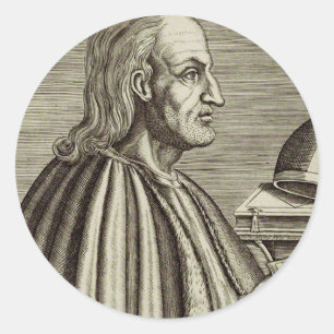 Sticker Rond Saint Anselme de Cantorbéry Docteur de l'Église