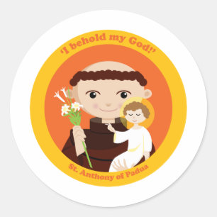 Sticker Rond Saint Antoine de Padoue