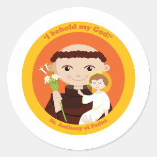 Sticker Rond Saint Antoine de Padoue