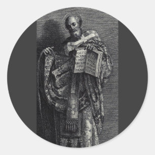 Sticker Rond Saint Athanase d'Alexandrie Art Graphique