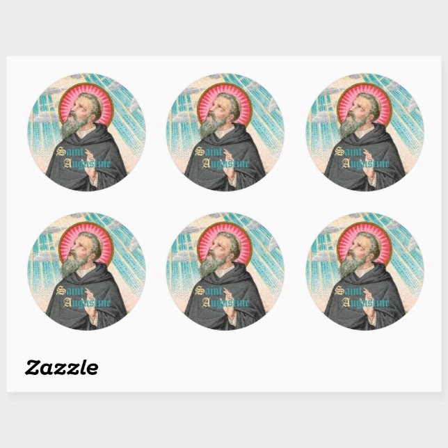 Sticker Rond Saint Augustin d'Hippo (SAU 047 ; détail) (Feuille)