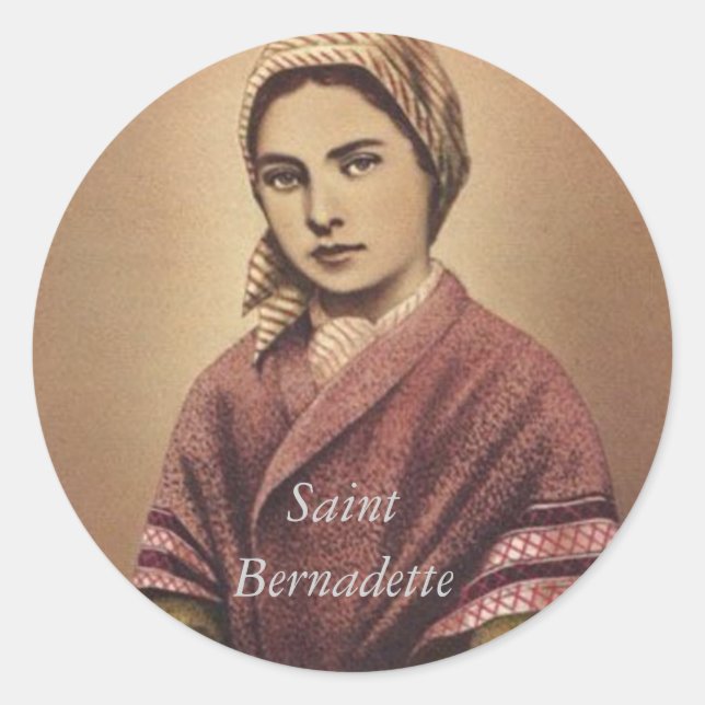 STICKER ROND SAINT BERNADETTE (Devant)