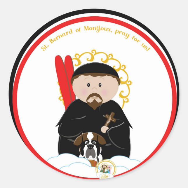 Sticker Rond Saint Bernard de Montjoux (Devant)