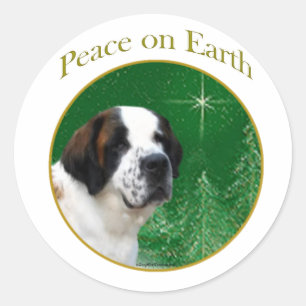 Sticker Rond Saint Bernard Peace
