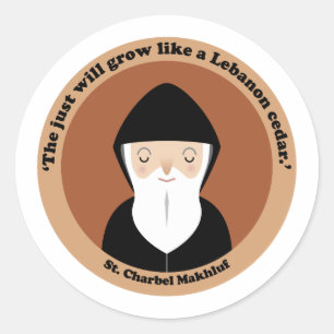 Sticker Rond Saint Charbel Makhluf