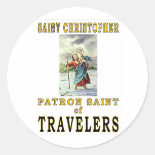 STICKER ROND SAINT CHRISTOPHER