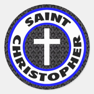 Sticker Rond Saint Christopher