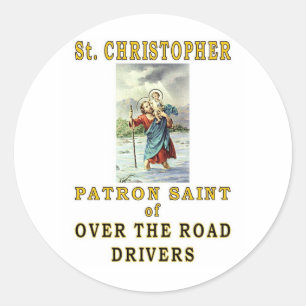 STICKER ROND SAINT CHRISTOPHER