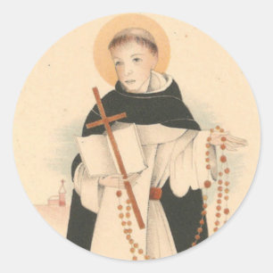 Sticker Rond Saint Dominique avec le Rosaire