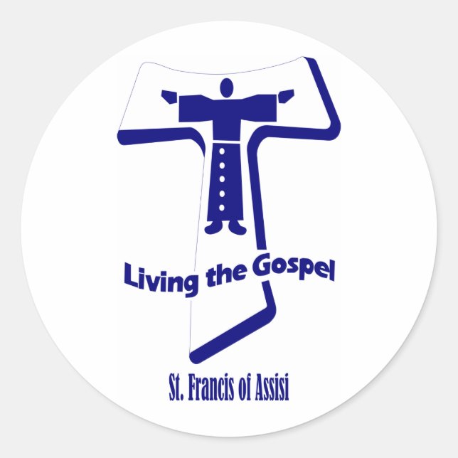 Sticker Rond Saint François d'Assise (Devant)