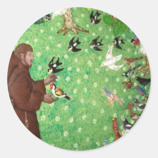 Sticker Rond Saint François d'Assise