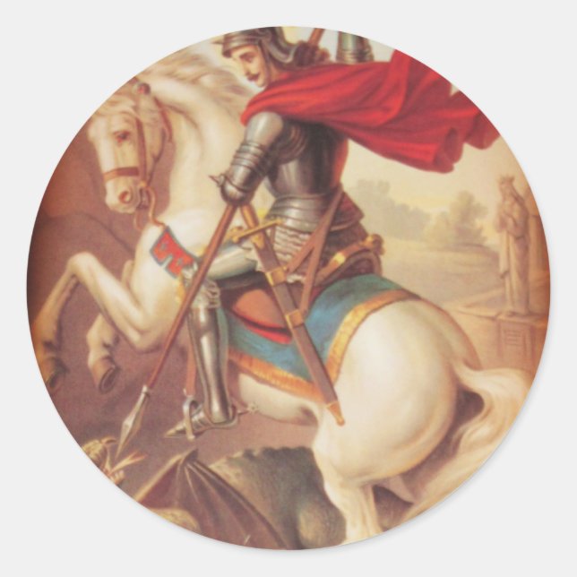 Sticker Rond Saint George et le Dragon (Devant)