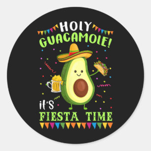 Sticker Rond Saint Guacamole C'est le temps de la fête T la che