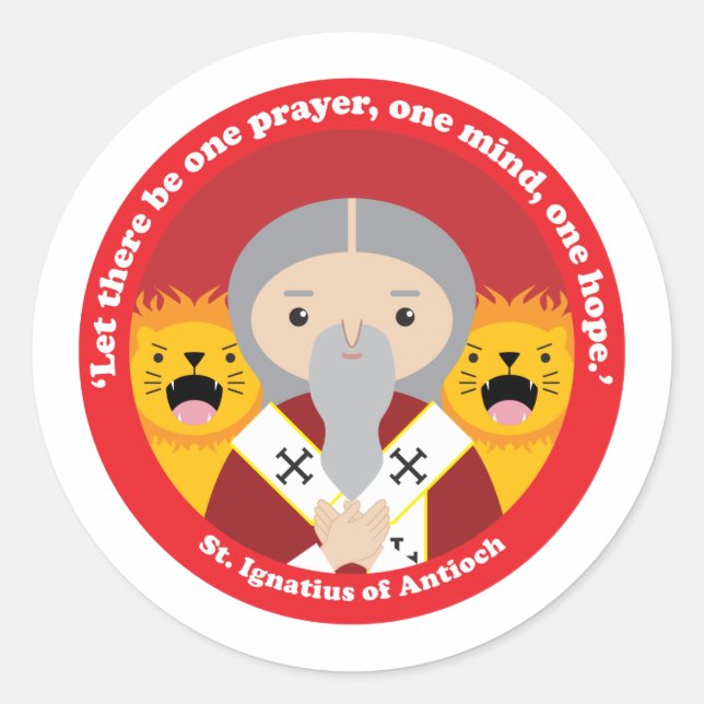 Sticker Rond Saint Ignace d'Antioche (Devant)