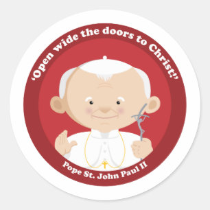 Sticker Rond Saint Jean-Paul II