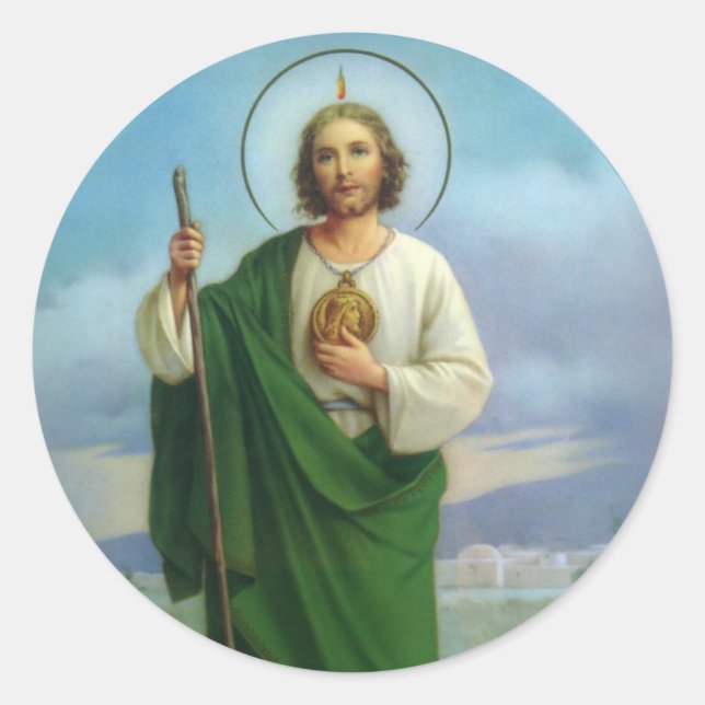 Sticker Rond Saint Jude l'Apôtre Cousin de Jésus (Devant)