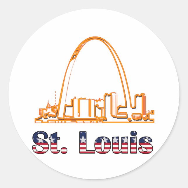 Sticker Rond Saint Louis Arch (Devant)