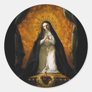 Sticker Rond Saint-Margaret Mary Alacoque Heart - Giaquinto