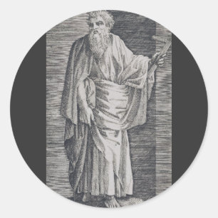 Sticker Rond Saint Matthieu l'Évangéliste - Reproduction d'Art 