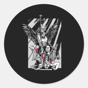 Sticker Rond Saint Michael