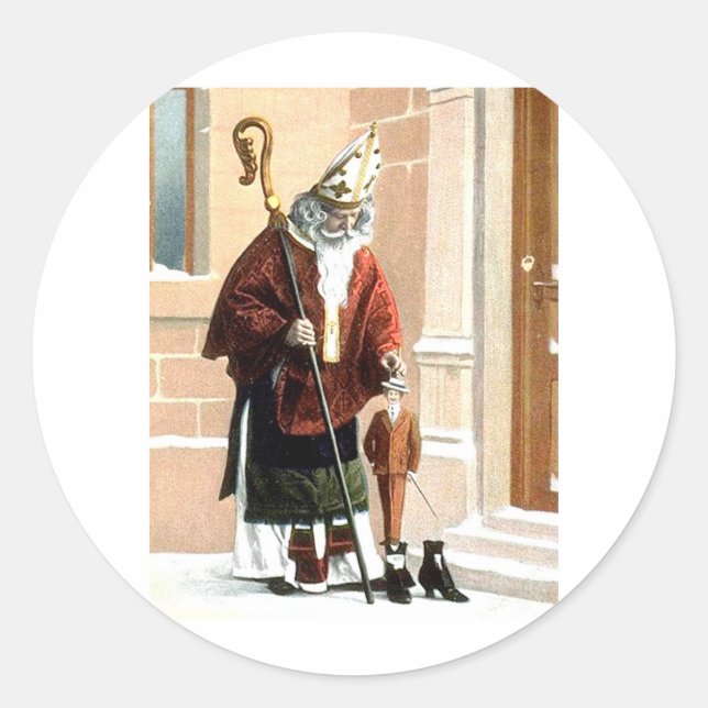 Sticker Rond Saint Nicolas (Devant)
