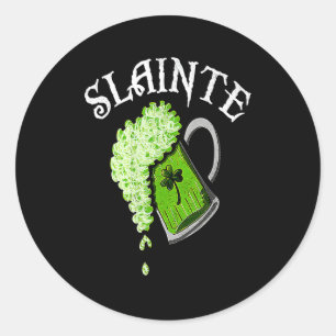 Sticker Rond Saint Patrick Mu Hommes Femmes Bière Buvant Mu