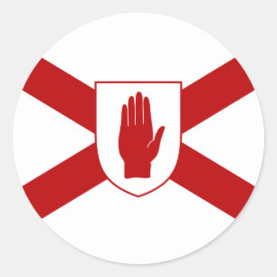 Sticker Rond Saint Patrick pour le drapeau de bouclier de