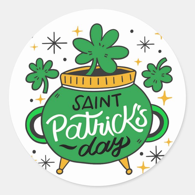 Sticker Rond Saint Patrick's Day (Créateur téléchargé)